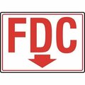 Accuform FDC REFLECTIVE SIGN FDC RED ON WHITE MEXG543VA